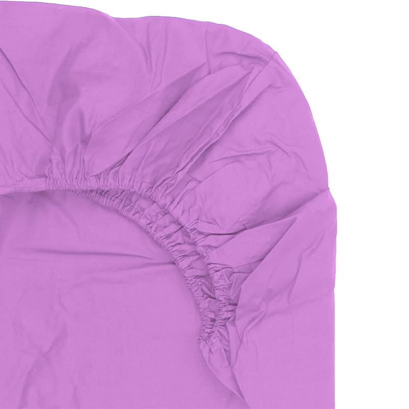 FITTED SHEET – Plain Dyed Polycotton Sheets With Elasticated Corners.