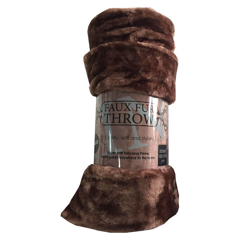 Luxury FAUX FUR THROW Warm & Super Soft Blanket