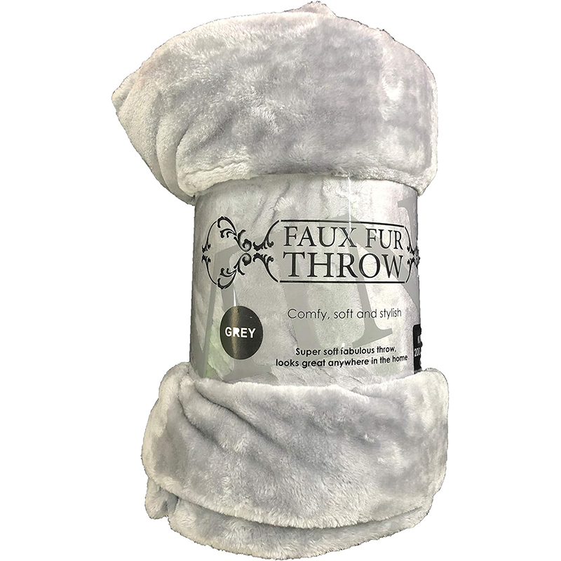 Luxury FAUX FUR THROW Warm & Super Soft Blanket