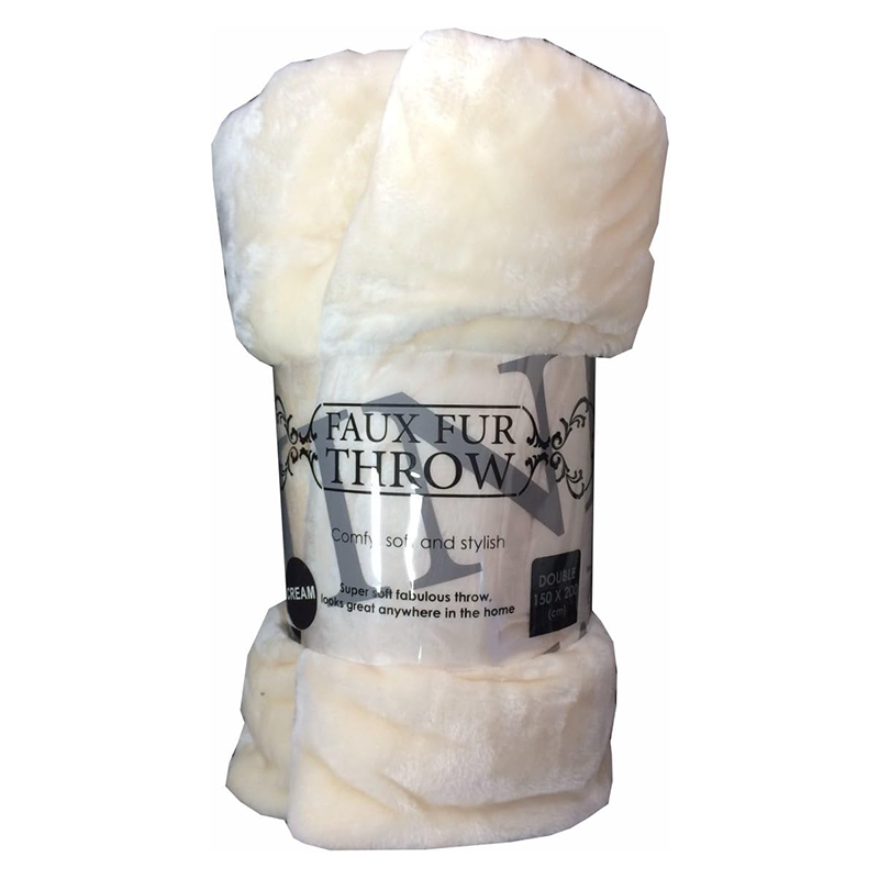Luxury FAUX FUR THROW Warm & Super Soft Blanket
