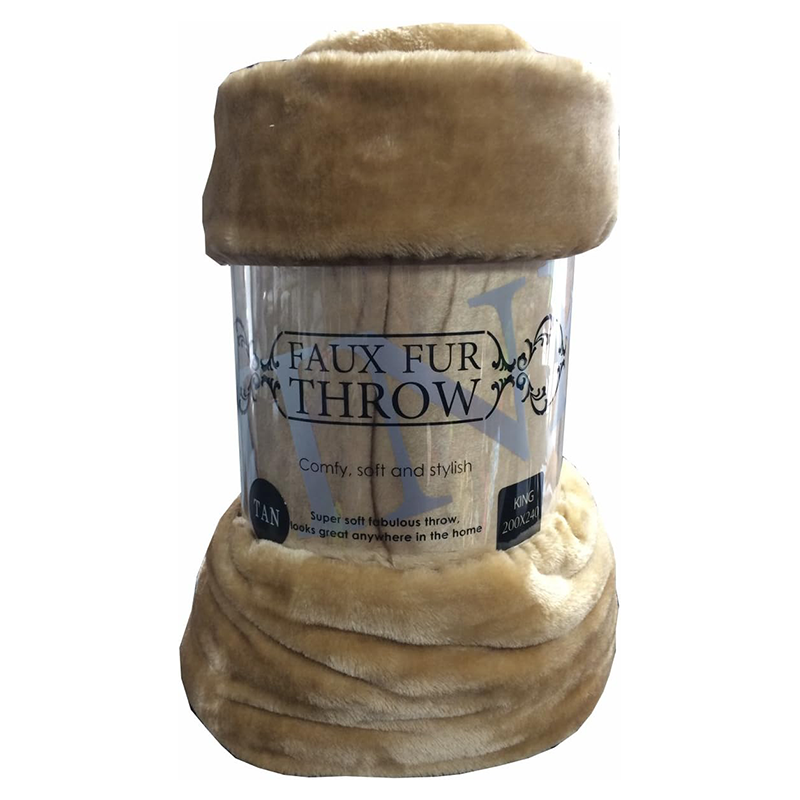 Luxury FAUX FUR THROW Warm & Super Soft Blanket