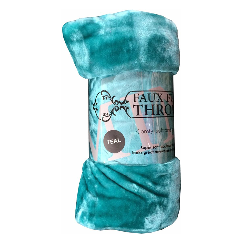 Luxury FAUX FUR THROW Warm & Super Soft Blanket