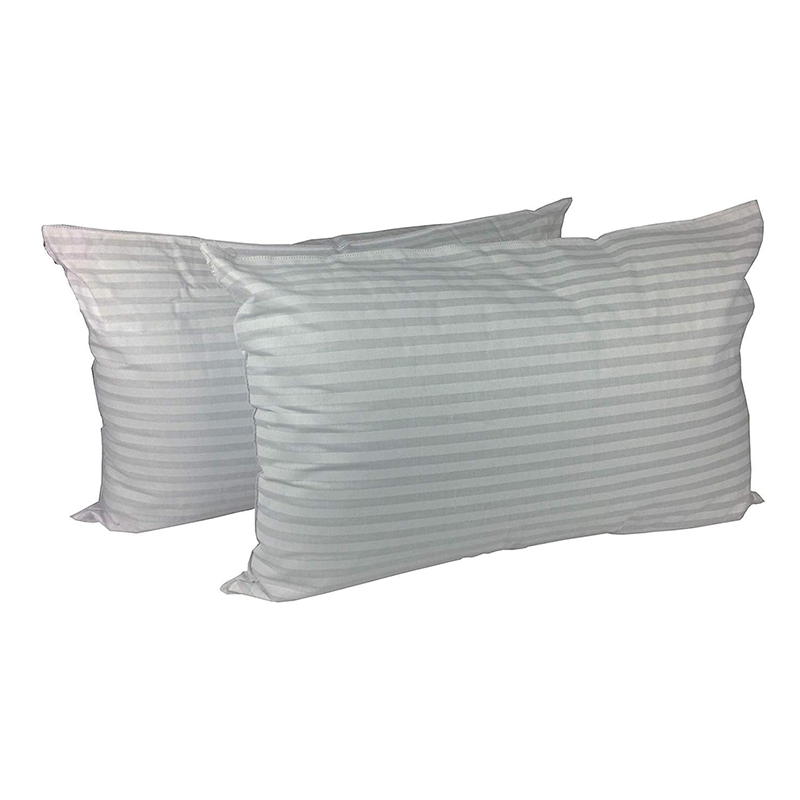 Deluxe Striped Polycotton SUPER JUMBO Pillows Bounce Back