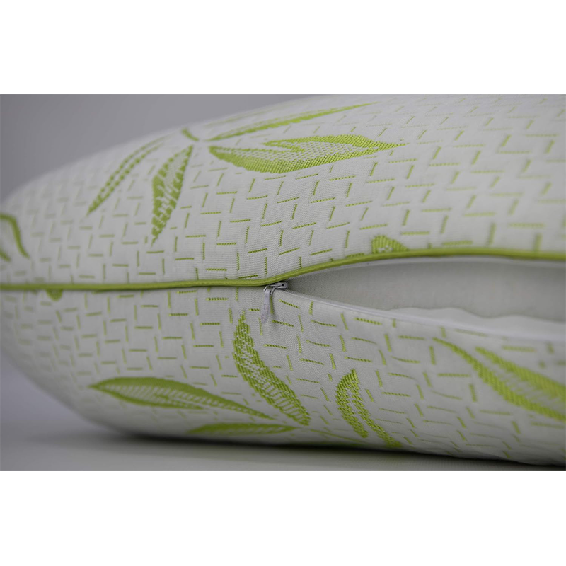 V-Shaped Bamboo Pillow, Shredded Memory Foam with Breathable Soft Knit Removable Cover