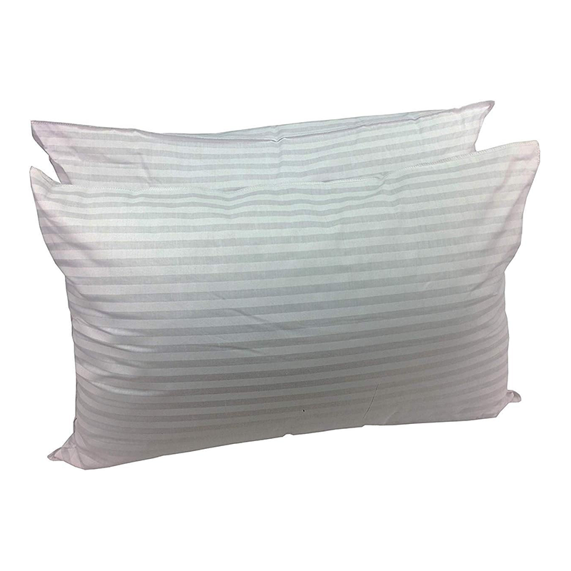 Deluxe Striped Polycotton SUPER JUMBO Pillows Bounce Back