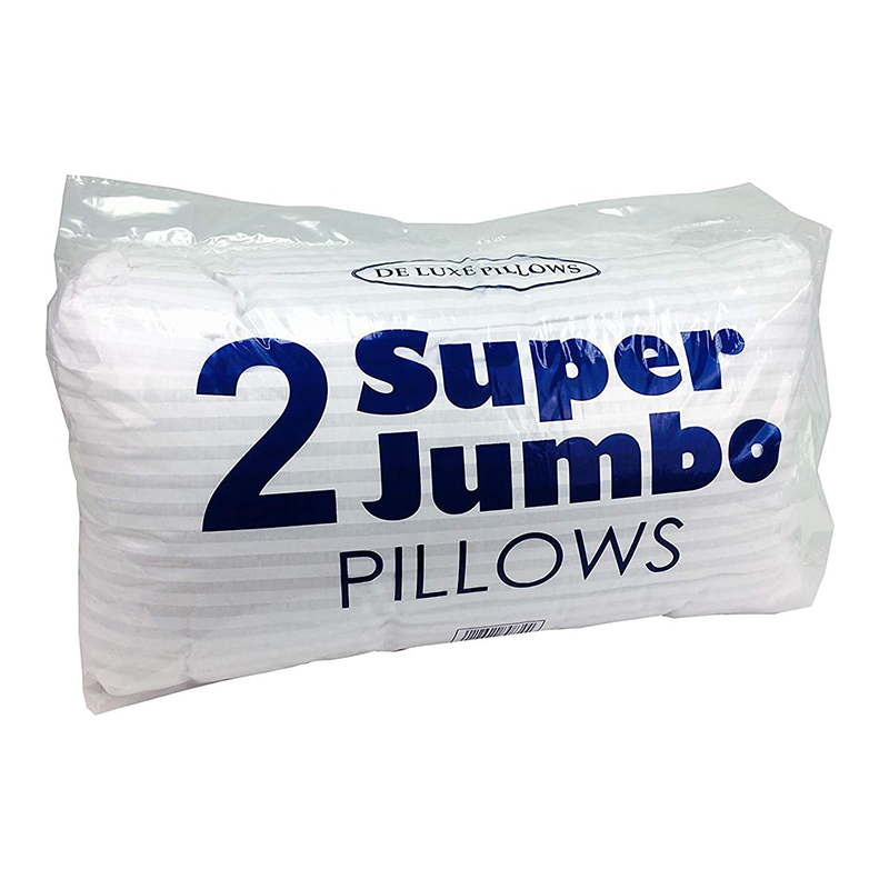 Deluxe Striped Polycotton SUPER JUMBO Pillows Bounce Back